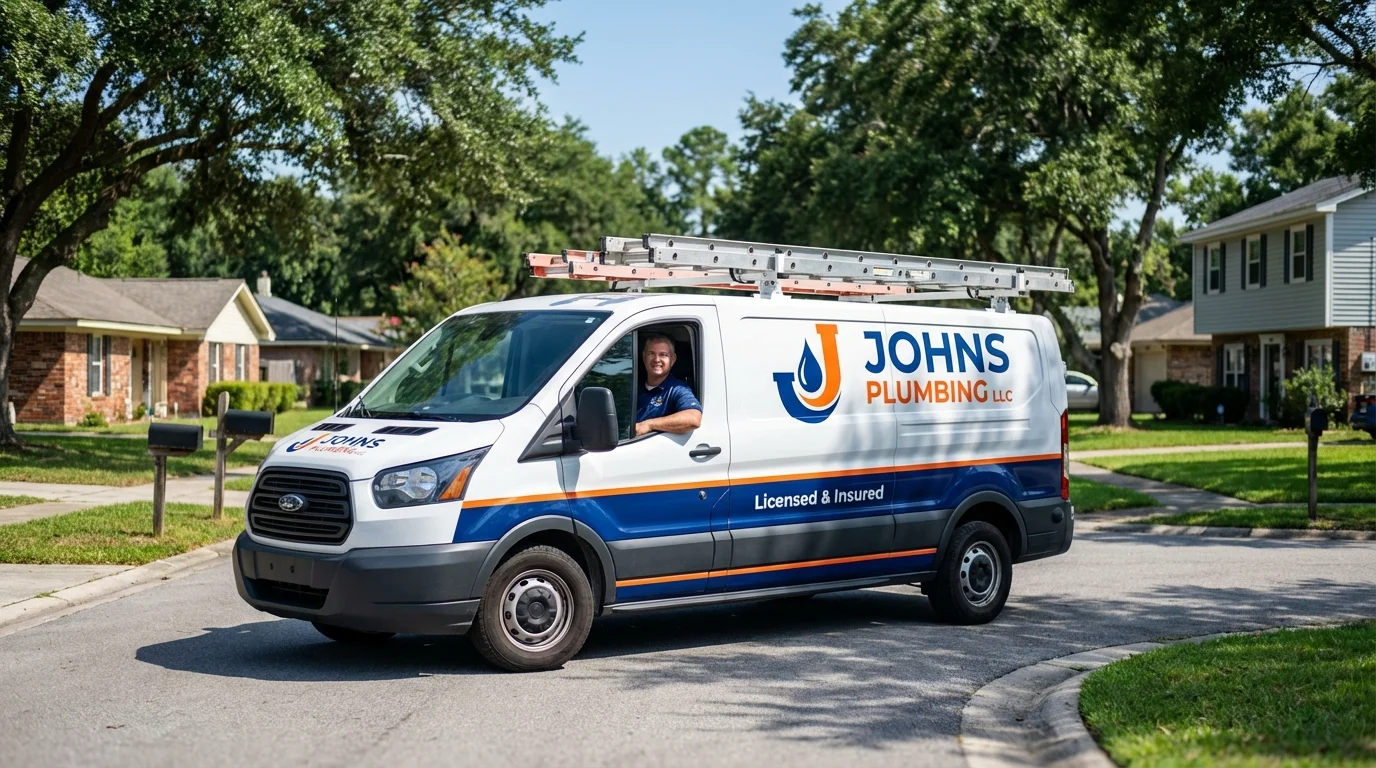 Johns Plumbing LLC service van in Cordova, AK